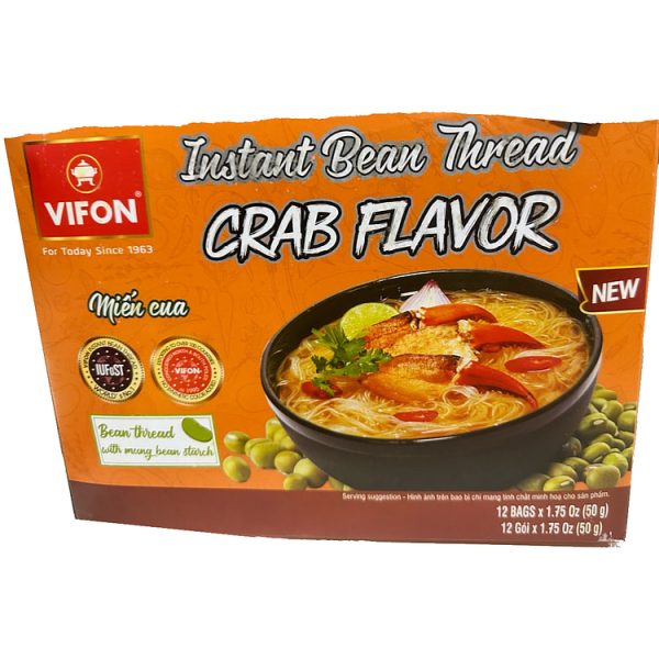 Vifon - Instant bean thread - mung bean starch and crab / 即食绿豆蟹粉 12x50g