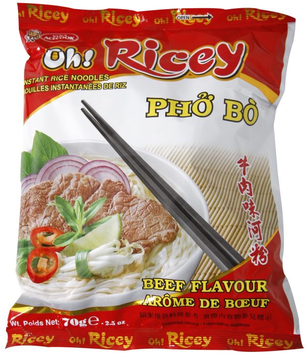 Acecook - Instant rice noodle - oh Ricey beef / 牛肉味河粉 70g