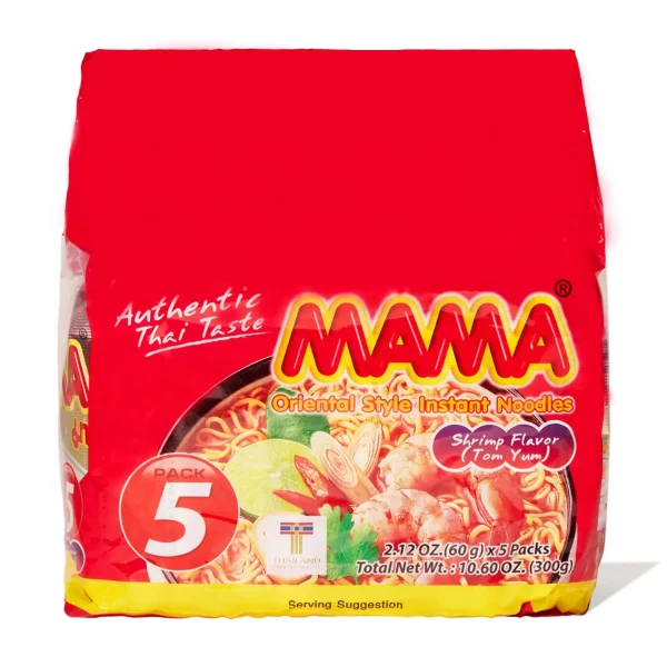 Mama - Instant noodle - Tom yum 5pack / 妈妈方便面冬阴功汤 五包 5x60g