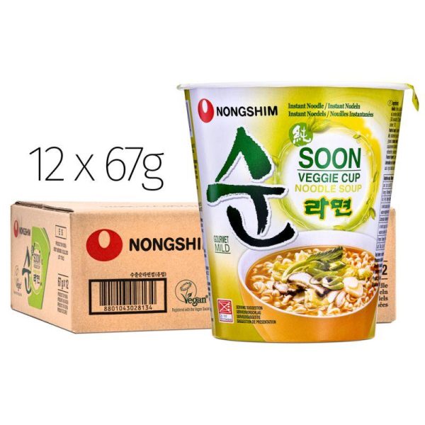 Nongshim - Cup noodle - Soon veggie / 农心杯面 蔬菜 12x67g