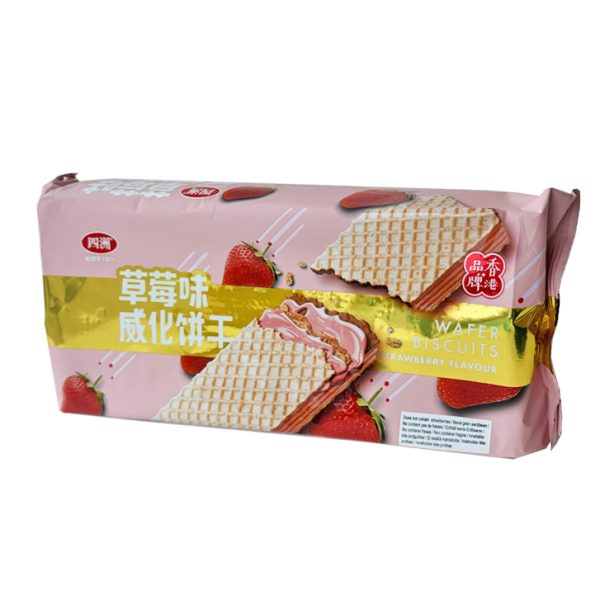 Four seas - Strawberry cream wafers / 四海-草莓奶油威化饼 200g