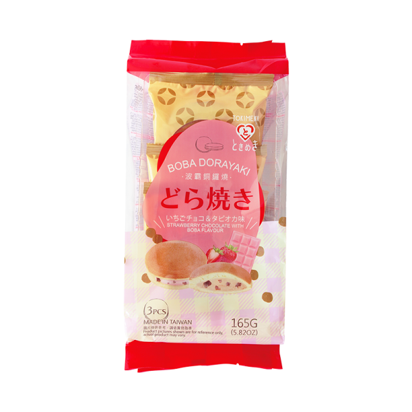 Tokimeki - Boba dorayaki strawberry chocolate / 波巴铜锣烧草莓巧克力 60g