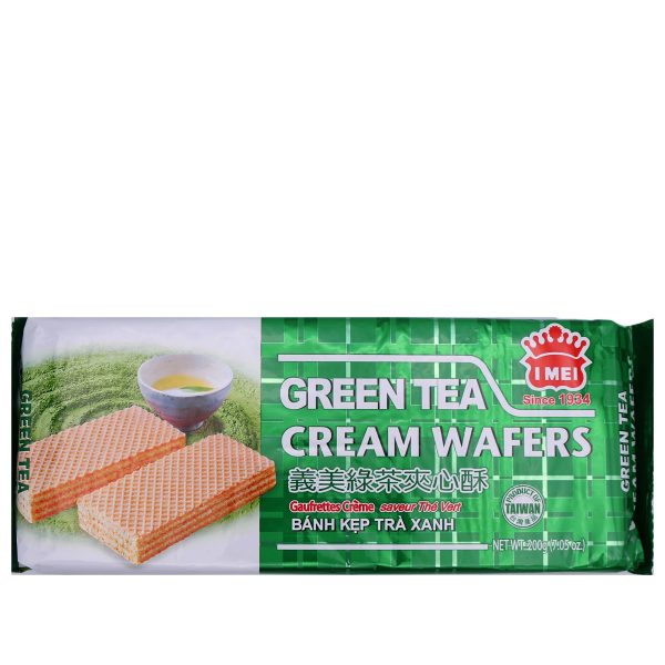 Imei - Green tea cream wafers / 绿茶奶油威化饼 200g