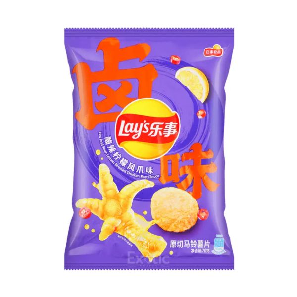 Lay's - Potato crisps hot and sour lemon chicken feet flavour / 薯片酸辣柠檬鸡脚味 70g