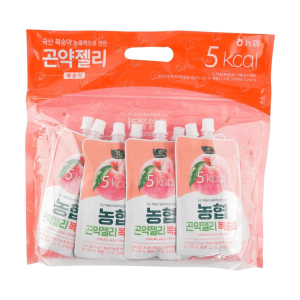 Nonghyup - Konjac peach jelly drink / 魔芋水蜜桃果冻饮料 7x150g