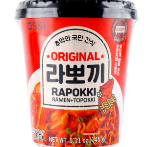 Assi - Cup noodle + Tokpokki original flavor / 杯面+炸玉米饼原味 145g