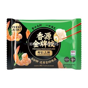 Fresh Asia - Pork, prawn, chives & egg dumpling /   猪肉、大虾、韭菜、鸡蛋饺 400g