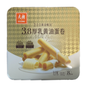 Eulong - Thick Milk Butter Cookie Roll - 浓稠牛奶饼干卷 480g